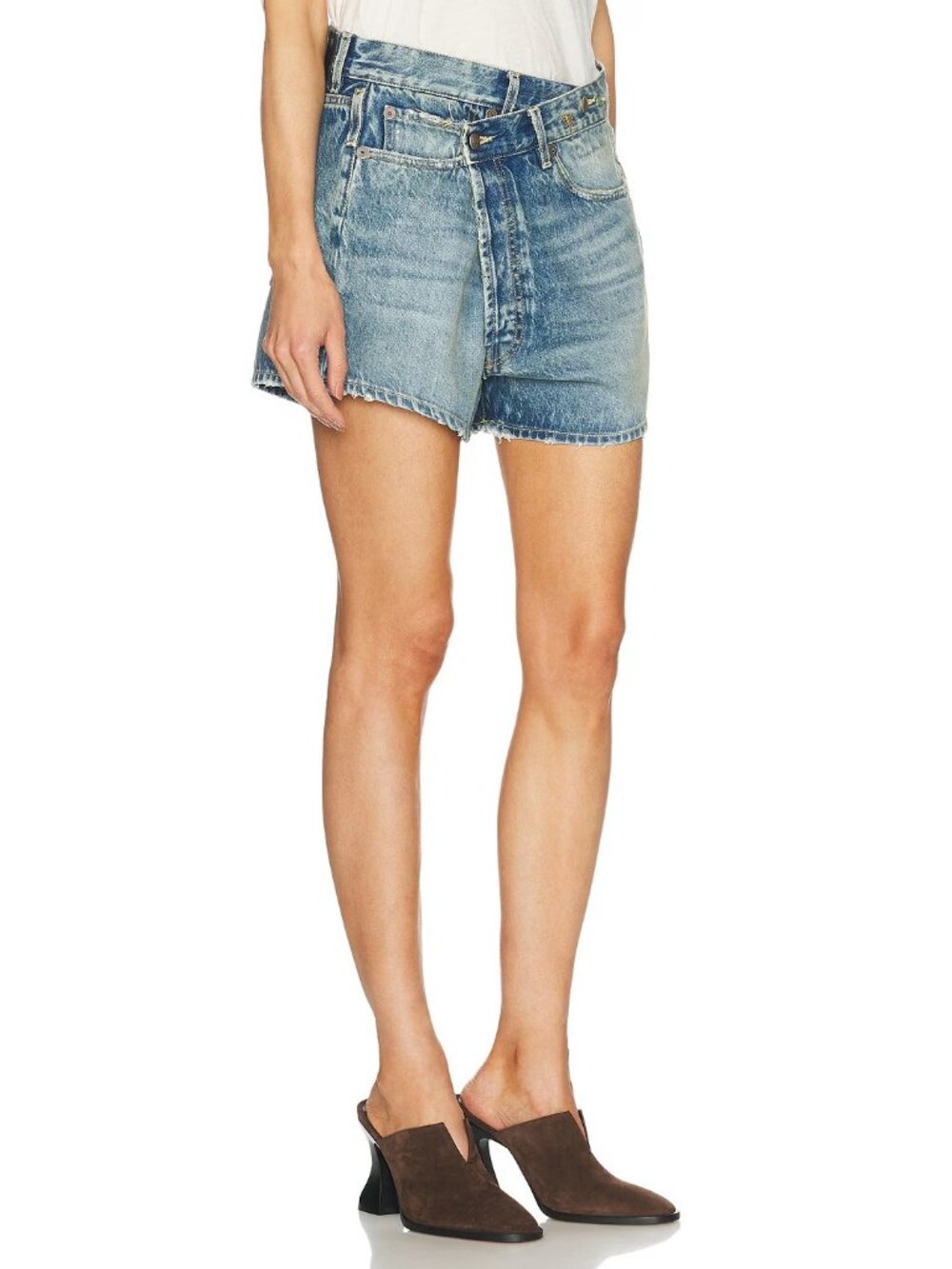 R13 Crossover Shorts Bain Blue Jeans